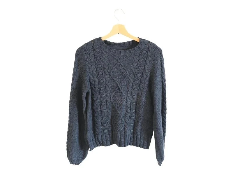 C72 Pull bleu Torsadé Only Taille XS